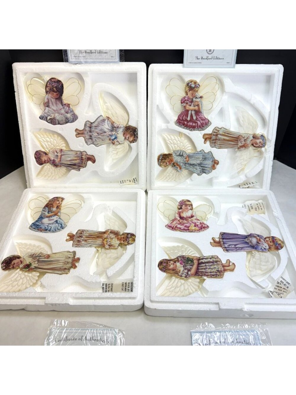 Bradford Dona Gelsinger Heaven's Little Angels Christmas Ornaments Sets 1 - 4
